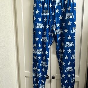 Bud Light Blue Star Print Pants